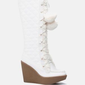 NWOT Cold weather wedge boots